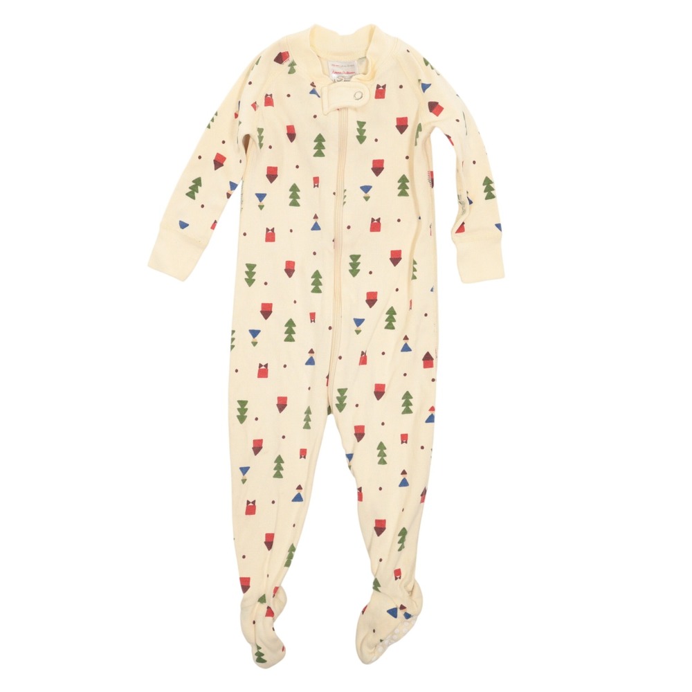 Hanna Andersson Jumper Sleeper Footie Organic Cotton Christmas Tree Baby 6-12M